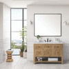 Breckenridge 48" Single Vanity, Light Natural Oak w/ 3 CM Victorian Silver Top w/FreePower Wireless Charger