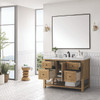 Breckenridge 48" Single Vanity, Light Natural Oak w/ 3 CM Victorian Silver Top w/FreePower Wireless Charger
