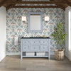Breckenridge 48" Single Vanity, Serenity Blue, w/ 3 CM Charcoal Soapstone Quartz Top