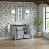 Breckenridge 48" Single Vanity, Serenity Blue, w/ 3 CM Charcoal Soapstone Quartz Top