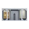 Breckenridge 48" Single Vanity, Serenity Blue, w/ 3 CM Charcoal Soapstone Quartz Top