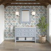 Breckenridge 48" Single Vanity, Serenity Blue, w/ 3 CM Ethereal Noctis Quartz Top w/FreePower Wireless Charger