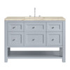 Breckenridge 48" Single Vanity, Serenity Blue, w/ 3 CM Tajnar Eclos Top w/FreePower Wireless Charger