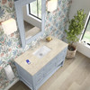 Breckenridge 48" Single Vanity, Serenity Blue, w/ 3 CM Tajnar Eclos Top w/FreePower Wireless Charger