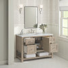 Breckenridge 48" Single Vanity, Whitewashed Oak w/ 3 CM Ethereal Noctis Silestone Top