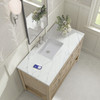 Breckenridge 48" Single Vanity, Whitewashed Oak w/ 3 CM Ethereal Noctis Silestone Top w/FreePower Wireless Charger