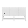 Breckenridge 60" Double Vanity, Bright White, w/ 3 CM Lime Delight Quartz Top