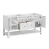 Breckenridge 60" Double Vanity, Bright White, w/ 3 CM Ethereal Noctis Quartz Top w/FreePower Wireless Charger