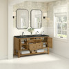 Breckenridge 60" Double Vanity, Light Natural Oak, w/ 3 CM Phantome Eclos Top