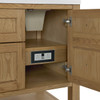 Breckenridge 60" Double Vanity, Light Natural Oak, w/ 3 CM Phantome Eclos Top