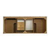 Breckenridge 60" Double Vanity, Light Natural Oak, w/ 3 CM Siberian Silestone Top