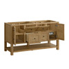 Breckenridge 60" Double Vanity, Light Natural Oak, w/ 3 CM Siberian Silestone Top