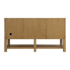 Breckenridge 60" Double Vanity, Light Natural Oak, w/ 3 CM Siberian Silestone Top