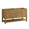 Breckenridge 60" Double Vanity, Light Natural Oak, w/ 3 CM Tajnar Eclos Top