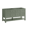 Breckenridge 60" Double Vanity, Smokey Celadon, w/ 3 CM Siberian Silestone Top
