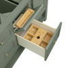 Breckenridge 60" Double Vanity, Smokey Celadon, w/ 3 CM Siberian Silestone Top