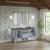 Breckenridge 60" Double Vanity, Serenity Blue, w/ 3 CM Phantome Eclos Top