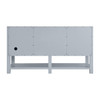 Breckenridge 60" Double Vanity, Serenity Blue, w/ 3 CM Siberian Silestone Top