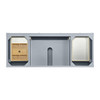 Breckenridge 60" Double Vanity, Serenity Blue, w/ 3 CM Victorian Silver Quartz Top