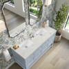 Breckenridge 60" Double Vanity, Serenity Blue, w/ 3 CM Victorian Silver Quartz Top