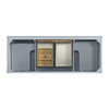 Breckenridge 60" Double Vanity, Serenity Blue, w/ 3 CM Tajnar Eclos Top w/FreePower Wireless Charger