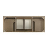 Breckenridge 60" Double Vanity, Whitewashed Oak, w/ 3 CM Charcoal Soapstone Quartz Top
