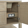 Breckenridge 60" Double Vanity, Whitewashed Oak, w/ 3 CM Charcoal Soapstone Quartz Top