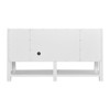 Breckenridge 60" Single Vanity, Bright White, w/ 3 CM Victorian Silver Quartz Top