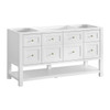 Breckenridge 60" Single Vanity, Bright White, w/ 3 CM Eternal Jasmine Pearl Silestone Top w/ FreePower Wireless Charger
