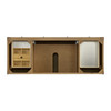 Breckenridge 60" Single Vanity, Light Natural Oak, w/ 3 CM Lime Delight Quartz Top