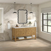 Breckenridge 60" Single Vanity, Light Natural Oak, w/ 3 CM Victorian Silver Quartz Top