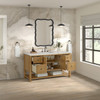 Breckenridge 60" Single Vanity, Light Natural Oak, w/ 3 CM Victorian Silver Quartz Top