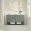 Breckenridge 60" Single Vanity, Smokey Celadon, w/ 3 CM Carrara Marble Top