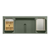 Breckenridge 60" Single Vanity, Smokey Celadon, w/ 3 CM Carrara Marble Top