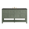 Breckenridge 60" Single Vanity, Smokey Celadon, w/ 3 CM Phantome Eclos Top