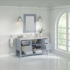 Breckenridge 60" Single Vanity, Serenity Blue, w/ 3 CM Victorian Silver Quartz Top