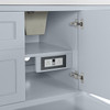 Breckenridge 60" Single Vanity, Serenity Blue, w/ 3 CM White Zeus Quartz Top