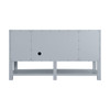 Breckenridge 60" Single Vanity, Serenity Blue, w/ 3 CM Eternal Jasmine Pearl Silestone Top w/ FreePower Wireless Charger