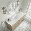 Breckenridge 60" Single Vanity, Whitewashed Oak, w/ 3 CM Victorian Silver Quartz Top