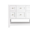 Breckenridge 72" Double Vanity, Bright White w/ 3 CM Victorian Silver Top