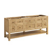 Breckenridge 72" Double Vanity, Light Natural Oak w/ 3 CM Ethereal Noctis Top