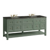 Breckenridge 72" Double Vanity, Smokey Celadon, w/ 3 CM Phantome Eclos Top