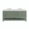 Breckenridge 72" Double Vanity, Smokey Celadon w/ 3 CM Victorian Silver Top