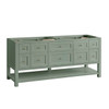 Breckenridge 72" Double Vanity, Smokey Celadon w/ 3 CM Victorian Silver Top