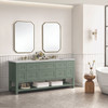 Breckenridge 72" Double Vanity, Smokey Celadon w/ 3 CM Victorian Silver Top