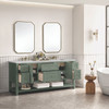 Breckenridge 72" Double Vanity, Smokey Celadon w/ 3 CM Victorian Silver Top