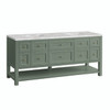 Breckenridge 72" Double Vanity, Smokey Celadon w/ 3 CM Victorian Silver Top