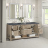Breckenridge 72" Double Vanity, Whitewashed Oak w/ 3 CM Charcoal Soapstone Silestone Top