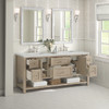 Breckenridge 72" Double Vanity, Whitewashed Oak w/ 3 CM Lime Delight Silestone Top