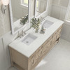 Breckenridge 72" Double Vanity, Whitewashed Oak w/ 3 CM Lime Delight Silestone Top